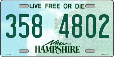 NH license plate 3584802