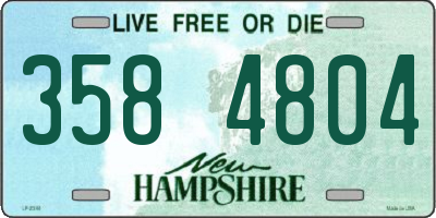 NH license plate 3584804
