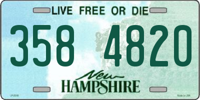 NH license plate 3584820