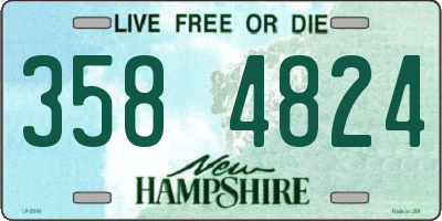 NH license plate 3584824