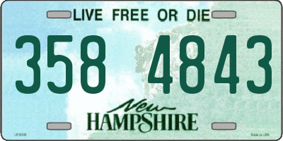 NH license plate 3584843