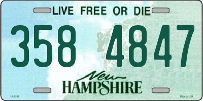 NH license plate 3584847