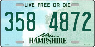 NH license plate 3584872