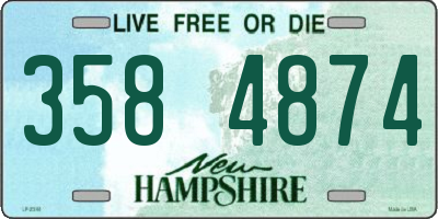 NH license plate 3584874