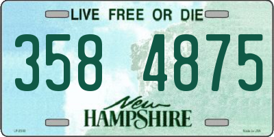 NH license plate 3584875