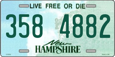 NH license plate 3584882
