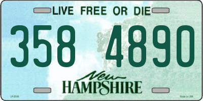 NH license plate 3584890