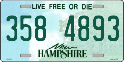 NH license plate 3584893