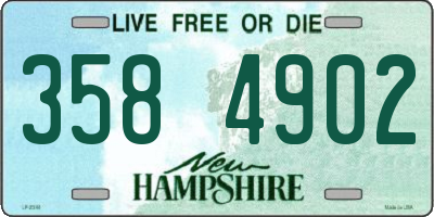 NH license plate 3584902