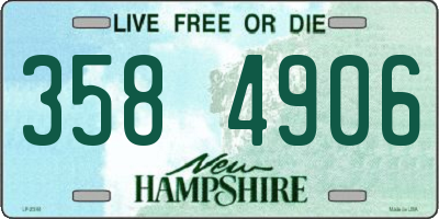 NH license plate 3584906