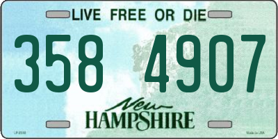 NH license plate 3584907
