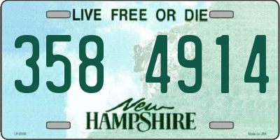 NH license plate 3584914