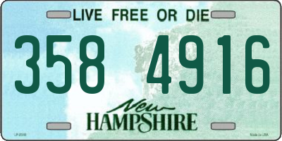 NH license plate 3584916