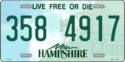NH license plate 3584917
