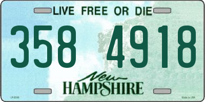 NH license plate 3584918
