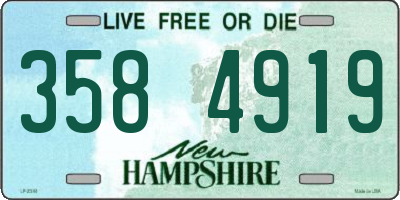 NH license plate 3584919