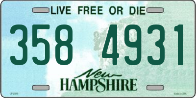 NH license plate 3584931