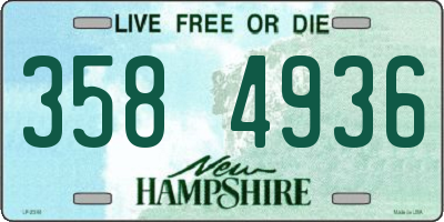 NH license plate 3584936