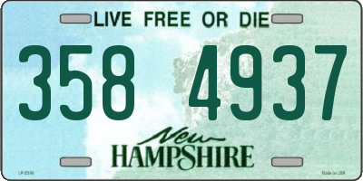 NH license plate 3584937