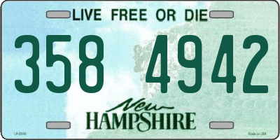 NH license plate 3584942