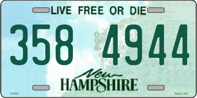 NH license plate 3584944