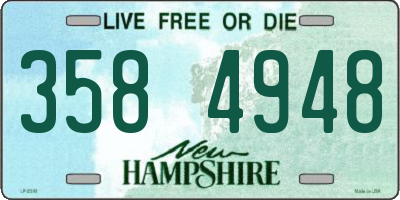 NH license plate 3584948