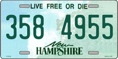 NH license plate 3584955