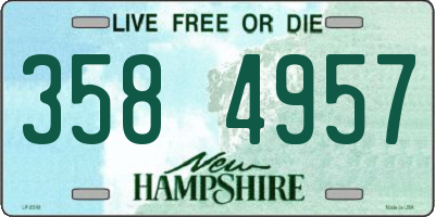 NH license plate 3584957