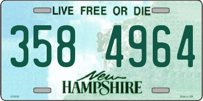 NH license plate 3584964