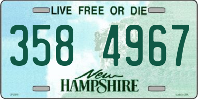 NH license plate 3584967