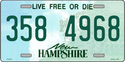 NH license plate 3584968