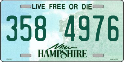 NH license plate 3584976