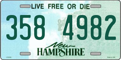 NH license plate 3584982