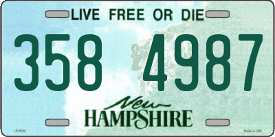 NH license plate 3584987
