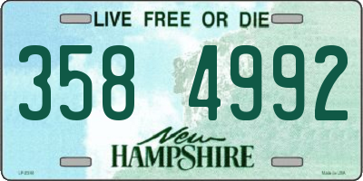 NH license plate 3584992