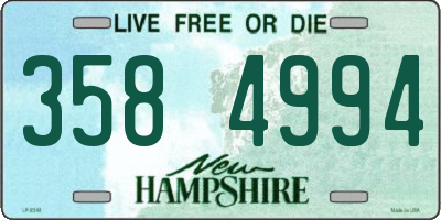 NH license plate 3584994