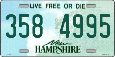 NH license plate 3584995