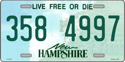 NH license plate 3584997