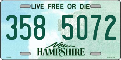 NH license plate 3585072