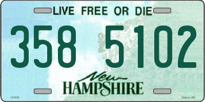 NH license plate 3585102