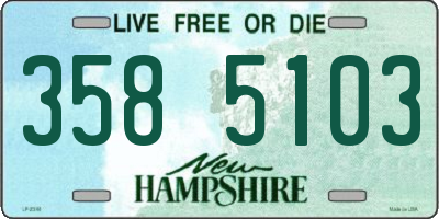 NH license plate 3585103