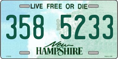 NH license plate 3585233