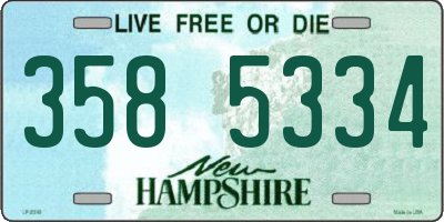 NH license plate 3585334