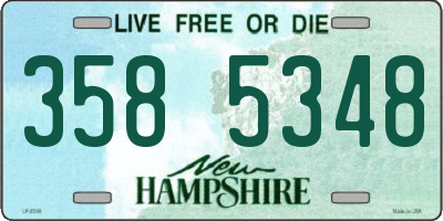 NH license plate 3585348