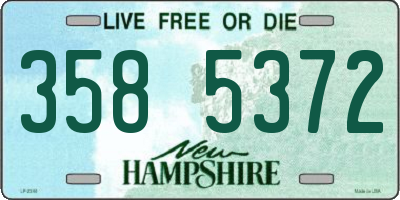 NH license plate 3585372