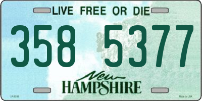 NH license plate 3585377
