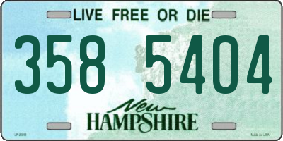 NH license plate 3585404