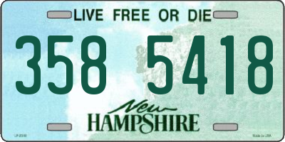 NH license plate 3585418