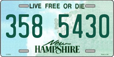NH license plate 3585430