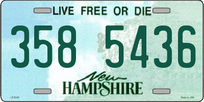 NH license plate 3585436